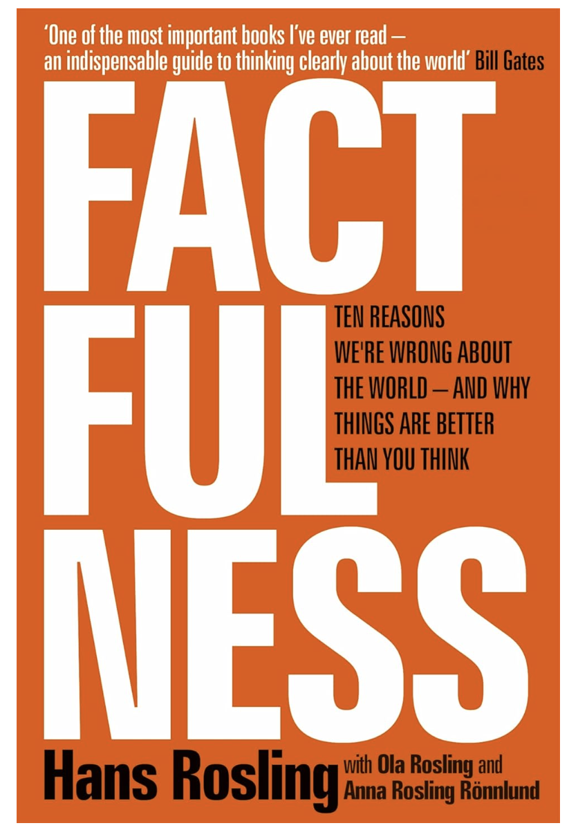 Book cover of Factfulness by Hans Rosling